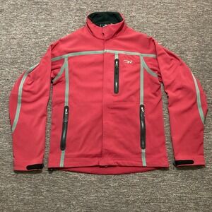 Outdoor Research Men's Small Red Jacket Full Zip Soft Shell Nylon Pockets Logo